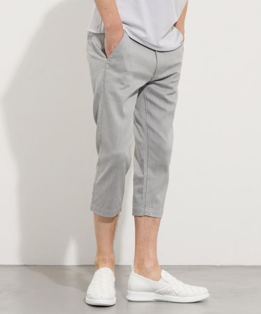 ガムストレッチヘリンボンクロップドパンツ