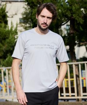 メタルジェルプリント半袖Tシャツ