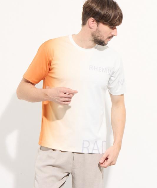 【WEB限定】グラデーション・ロゴプリント半袖Tシャツ