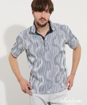 【WEB限定】ウェーブタックジャガードスキッパーポロシャツ