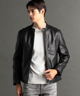 【canal deux Luxe】ラムレザー ライダースブルゾン