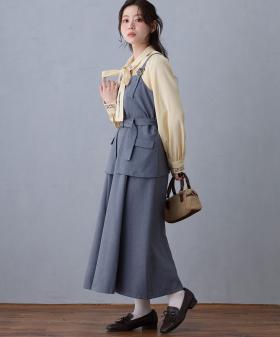 レイヤードジャンパースカート