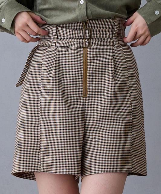 ダブルベルトショートパンツ