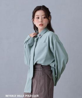【BEVERLY HILLS POLO CLUB】ネクタイ付きシャツ