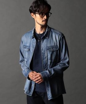 ストレッチデニムシャツ