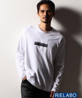 【RIELABO】フロッキープリント クルーネックTシャツ(日本製)