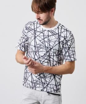 アラカルト総柄プリント半袖Tシャツ