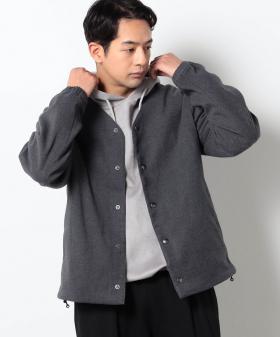 WOOLYTECカーディガン調ノーカラーブルゾン