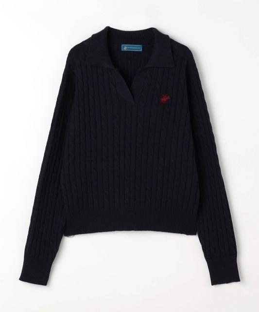 【BEVERLY HILLS POLO CLUB】スキッパー明きニット