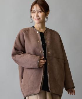 リバーシブルボアコート