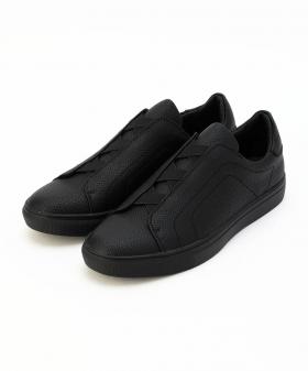 シューレースレス レザースニーカー