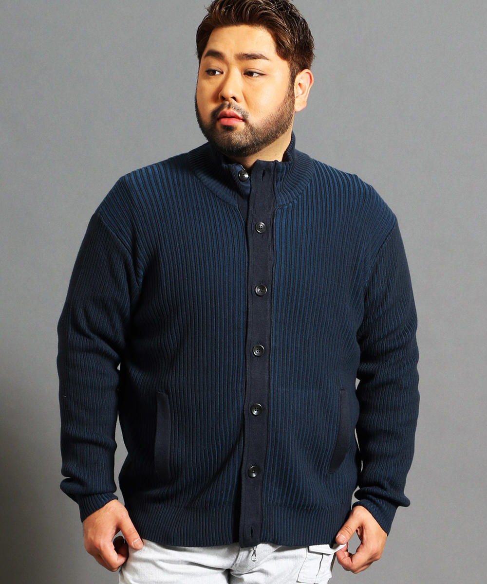 再値下げ 大きいサイズ スタンドカラーニットブルゾン ニット ニコル公式通販サイト Nicole Online Shop