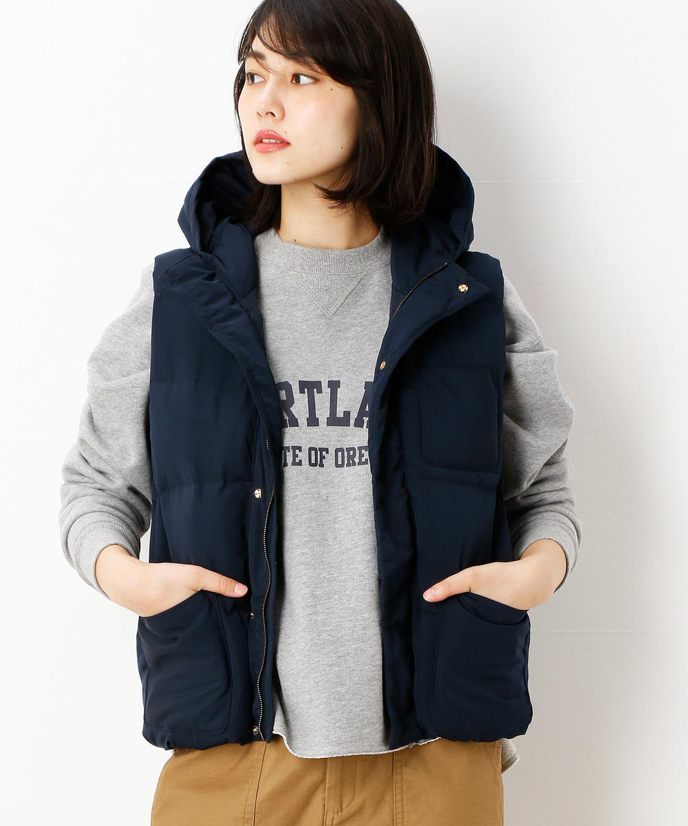 マットタフタフード付きダウンベスト ベスト ニコル公式通販サイト Nicole Online Shop