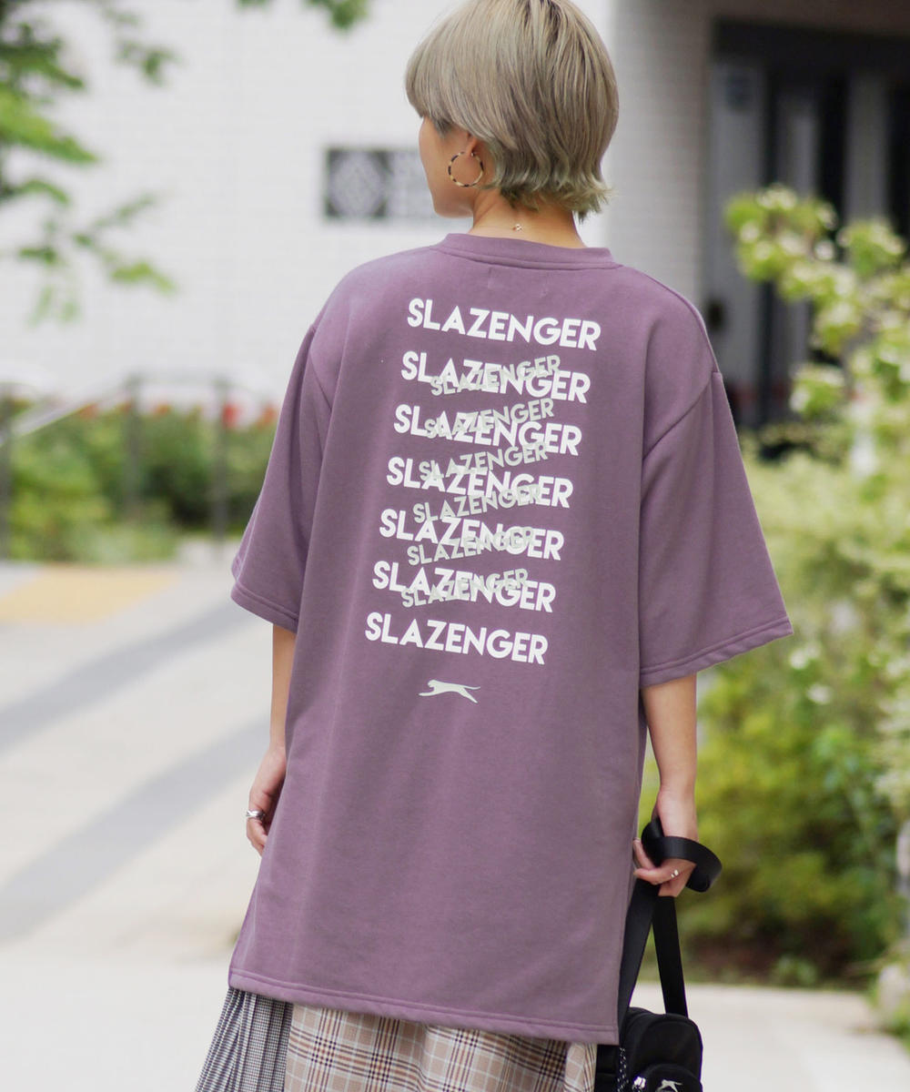 slazenger スラセンジャー バックロゴワイドシルエットtシャツ カットソー ニコル公式通販サイト nicole online shop