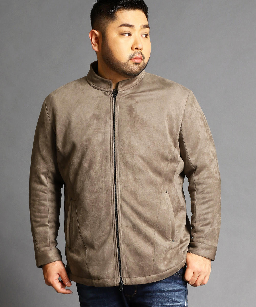 大きいサイズ スウェード調シングルライダースジャケット ライダース ニコル公式通販サイト Nicole Online Shop