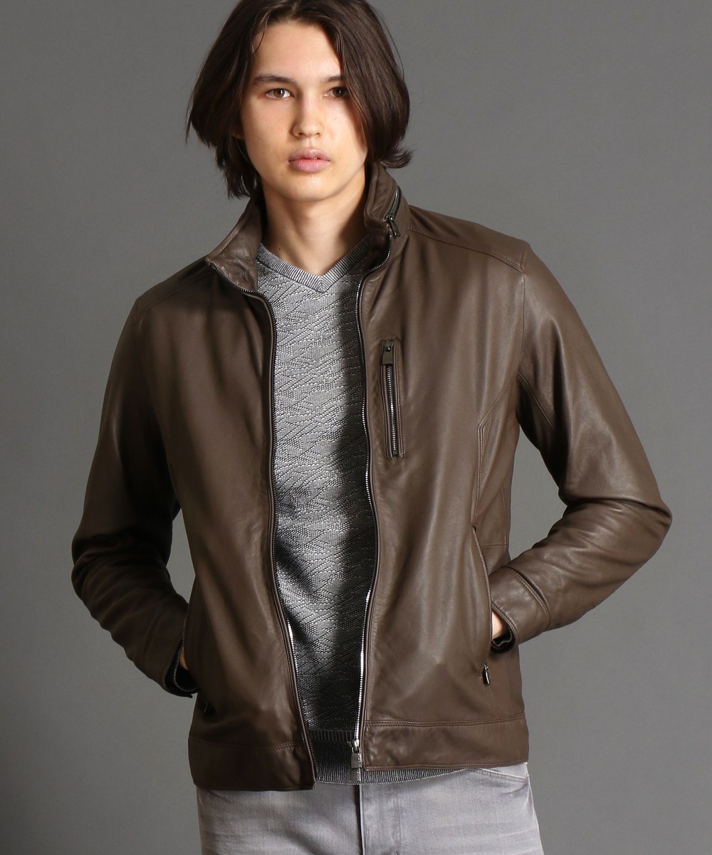 シープレザースタンドライダースブルゾン ライダース ニコル公式通販サイト Nicole Online Shop