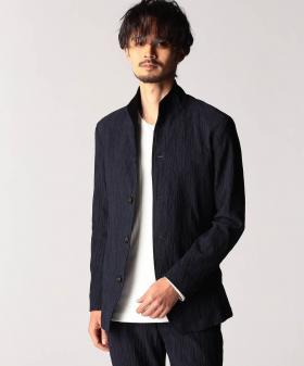 エステルクレープ スタンドカラーカヴァーオールジャケット