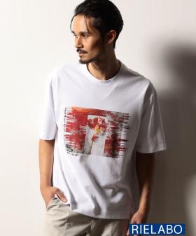 【RIELABO】グラフィックプリント クルーネックＴシャツ