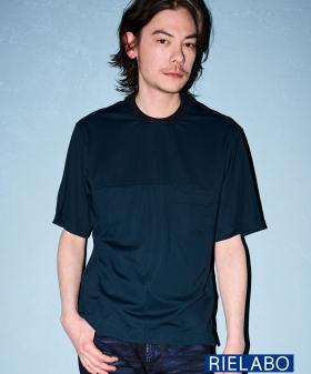【RIELABO】シルク混ストレッチスムースＴシャツ