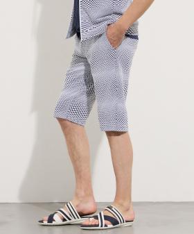 【TIME SALE】ジオメトリックブリスタージャカードハーフパンツ