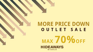 夏の終わりから秋まで使えるハイダウェイのアウトレット商品が最大70%OFF！