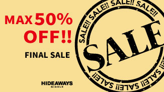ハイダウェイの冬物セール品が最大50%OFF！