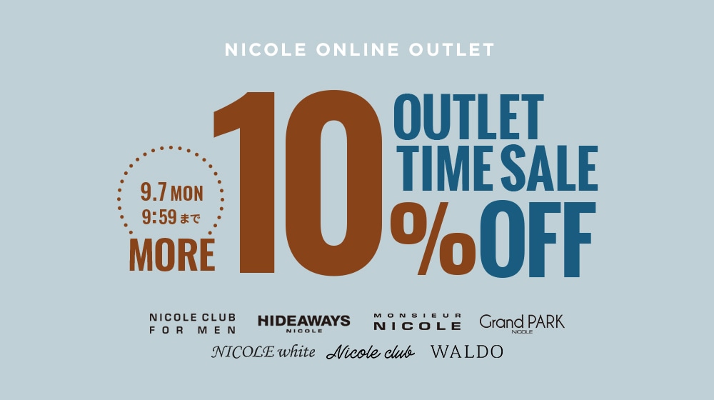 ▽【ALL】OUTLET TIME SALE MORE10%OFF